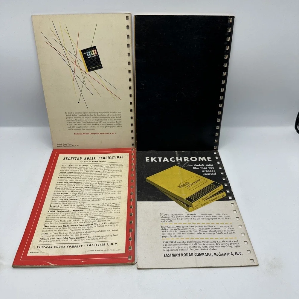 Kodak Photography Data Books. Lot Of 4 Paperback Books.  1949-1956‎